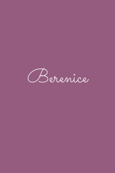 Berenice: notebook with the name on the cover, elegant, discreet, official notebook for notes, dot grid notebook,