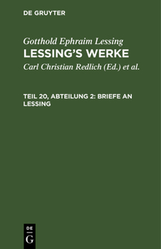 Hardcover Briefe an Lessing [German] Book