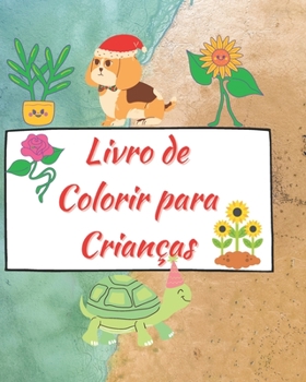 Paperback Livro de Colorir Para Crian?as: Natureza e Floresta - Aprenda a colorir para crian?as de 3 a 8 anos - Livro de colorir de grande formato para meninos [Portuguese] Book