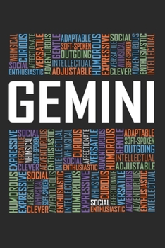 Gemini Words: 6x9 Ruled Notebook, Journal, Daily Diary, Organizer, Planner
