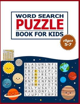 Paperback Word Search Puzzle Book for Kids Ages 5-7: 50 Large print word search puzzle for kids.(with Solution) Book