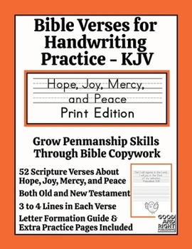 Bible Verses for Handwriting Practice - KJV: Hope, Joy, Mercy and Peace Print Edition