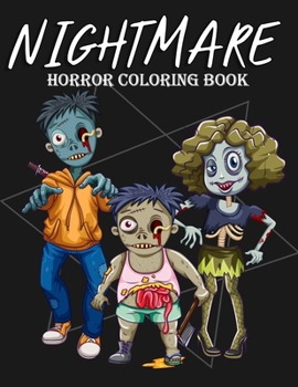 Paperback Nightmare Horror Coloring Book: Zombie Before Christmas Midnight Edition Dark Paper Monsters Evil Women For Adults Oder Kids Book