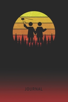 Journal: Blank Selfie Stick Personal Writing Diary | Old School Retro Vintage Sunset 80s Cover | Daily Journalism Diaries for Journalists & Writers | ... Set Goals & Write about your Life & Interests