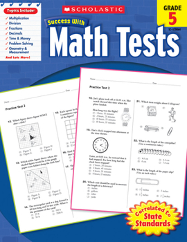 Paperback Scholastic Success with Math Tests: Grade 5 Workbook Book