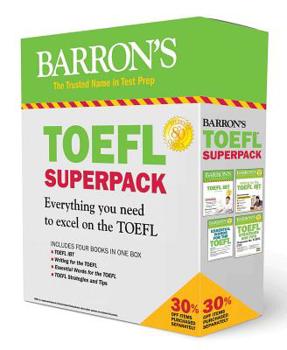 Paperback TOEFL IBT Superpack: 4 Books + Practice Tests + Audio Online Book