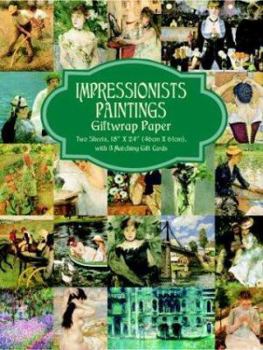 Paperback Impressionist Paintings Giftwrap Paper Book