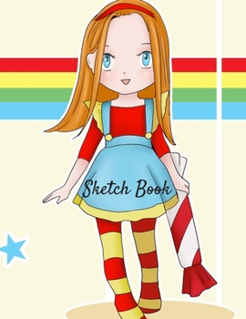 Sketch Book: Girls Themed Sketchbook 8.5 x 11 - 120 Blank Pages Notebook for Drawing and Sketching