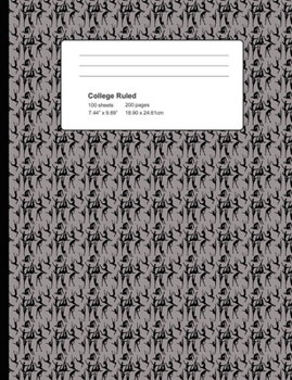 Paperback College Ruled 200 Pages: Gray Gymnast Composition Notebook, Gymnastics Lover College Composition Book, Notebook For Gymnasts Book