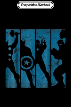 Paperback Composition Notebook: Marvel The Avengers Assemble Into Panel Silhouettes Journal/Notebook Blank Lined Ruled 6x9 100 Pages Book