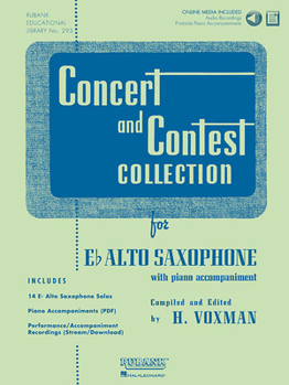 Paperback Voxman Concert and Contest Collection for Eb Alto Saxophone Solo Book with Online Media Intermediate Classical Sax Solos with Piano Accompaniment Audi Book