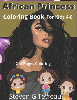 Paperback African Princess Coloring Book: Black magic Girl Book