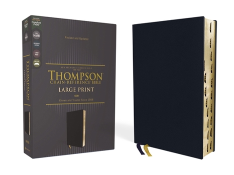Imitation Leather Nasb, Thompson Chain-Reference Bible, Large Print, Leathersoft, Navy, 1995 Text, Red Letter, Thumb Indexed, Comfort Print Book