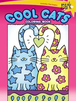 Paperback Spark Cool Cats Coloring Book