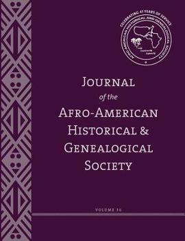 Paperback Journal of the Afro-American Historical and Genealogical Society Book