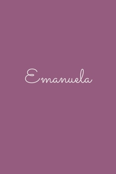 Emanuela: notebook with the name on the cover, elegant, discreet, official notebook for notes, dot grid notebook,