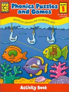 Paperback Phonics Puzzles and Games-Grade 1 (Value Priced Line) Book