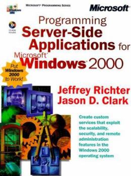 Paperback Programming Server-Side Applications for Microsoft Windows 2000 [With CD-ROM] Book