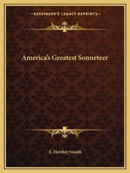 Paperback America's Greatest Sonneteer Book