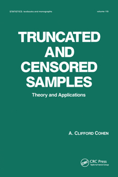 Paperback Truncated and Censored Samples: Theory and Applications Book