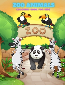 Paperback ZOO ANIMALS - Coloring Book For Kids Book