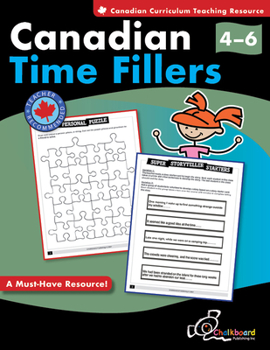 Paperback Canadian Time Fillers Grades 4-6 Book