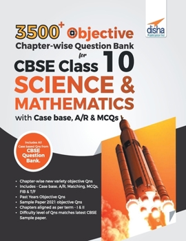 Paperback 3500+ Objective Chapter-wise Question Bank for CBSE Class 10 Science & Mathematics with Case base, A/R & MCQs Book