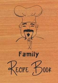 Family Recipe Book: Recipe binder: Elegant recipe holder to Write In Recipe cards, chic Food Graphics design, Document all Your recipe box and Notes ... recipe keeper, 100-Pages 7" x 10" V 2.0