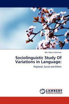 Paperback Sociolinguistic Study Of Variations in Language Book