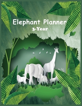 Paperback Elephant Planner 3-Year: the happy planner Daily Weekly Monthly Planner Schedule 30 Months 2021-2022-2023 Planner and Organizer:256 PAGES Book