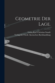 Paperback Geometrie der Lage. [German] Book