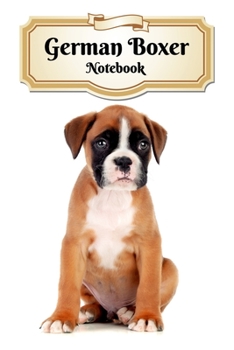Paperback German Boxer Notebook: Puppy - Composition Book 150 pages 6 x 9 in. - 5x5mm Graph Paper - Writing Notebook - Grid Paper - Soft Cover - Drawin Book
