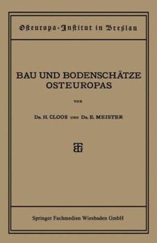 Paperback Bau Und Bodenschätze Osteuropas: Eine Einführung [German] Book