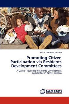 Paperback Promoting Citizen Participation via Residents Development Committees Book