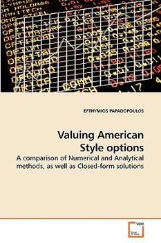 Paperback Valuing American Style options Book