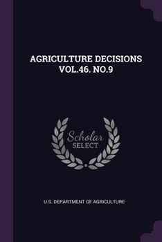 Paperback Agriculture Decisions Vol.46. No.9 Book