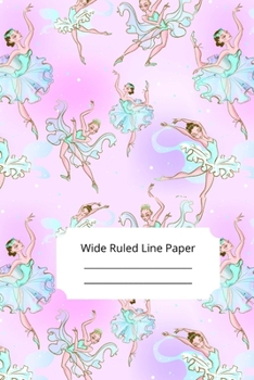 Paperback Dancing Art and Silhouettes Theme Wide Ruled Line Paper Book