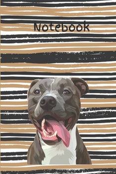 Paperback Notebook: Realistic Pitbull Blank Lined Journal To Write In For Notes, Ideas, Diary, To-Do Lists, Notepad - Pitbull Gifts For Pi Book