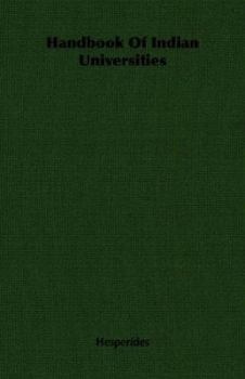 Handbook of Indian Universities