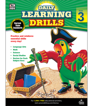 Paperback Daily Learning Drills, Grade 3 Book