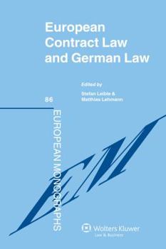 Hardcover European Contract Law and German Law Book