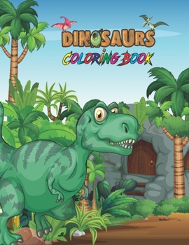 Paperback Dinosaur Coloring Book: Coloring Book With Dinosaur Facts, Educational Dinosaur Coloring Books Book