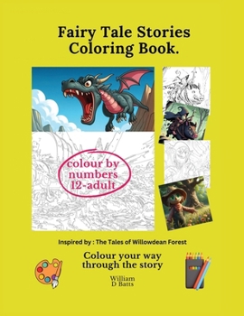 Paperback Fairy tale stories colouring book: colouring by numbers colouring book 12+ Book