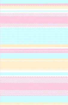 Paperback Bullet Dot Grid Journal: Cute Pink Blue Yellow Doodles Pastel Colors Stripes Pattern, Dotted Grid, (5.5 x 8.5) Book