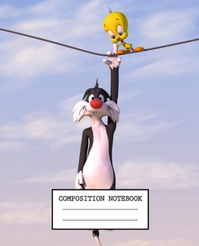 Composition Notebook: Looney Tunes Soft Glossy Cover Wide Ruled Lined Pages Book 7.5 x 9.25 Inches 110 Pages