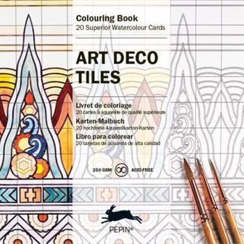 Hardcover Art Deco Tiles: Colouring Card Book (Multilingual Edition) Book