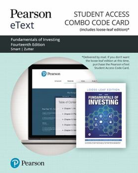 Printed Access Code Pearson Etext for Fundamentals of Investing -- Combo Access Card Book