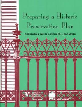 Paperback Preparing a Historic Preservation Plan Book