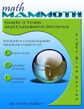 Paperback Math Mammoth Grade 3 Tests and Cumulative Reviews Book