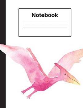 Paperback Notebook: Dinosaur Pterodactyl, Dot Grid, Notebook Home Office School Student Teacher Homeschool, 7.4 x 9.7 in, 200 pages kids, Book